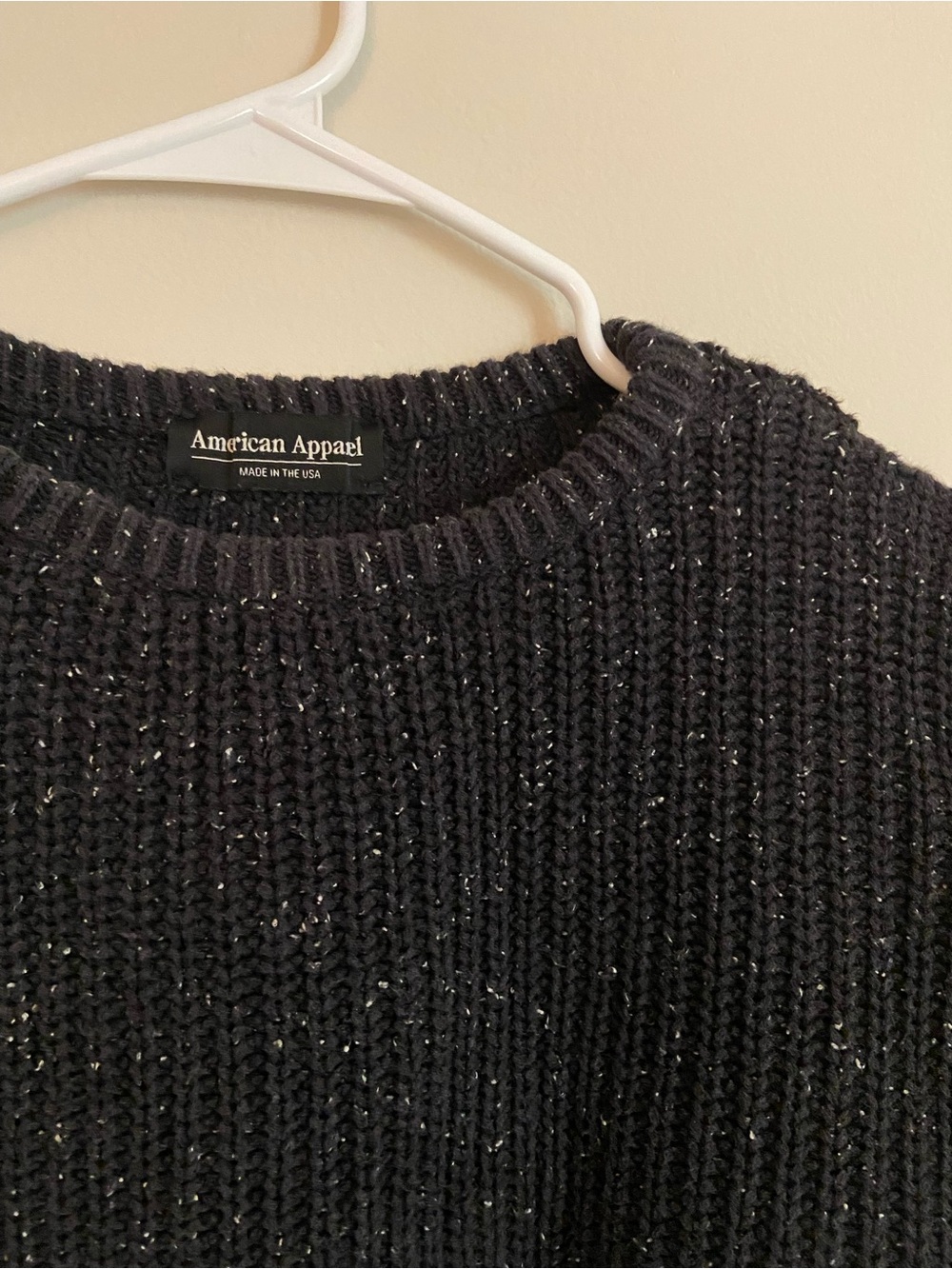 Oversized Black Speckled Crewneck Sweater - Picture 2 of 7